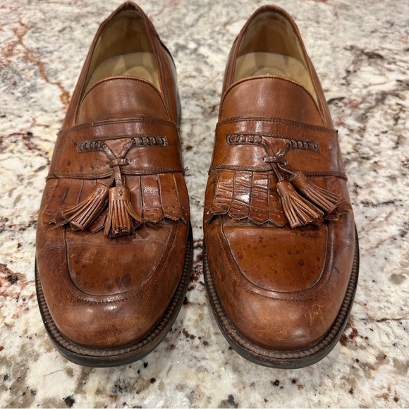 Johnston & Murphy men’s genuine leather dress shoes loafer size 10.5 brown main image 4